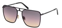 Tod's To0293 Lunettes de soleil femme noir géométrique gris 58mm