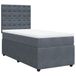 vidaXL Boxspringbed met matras, donkergrijs, 90x190 cm, fluweel