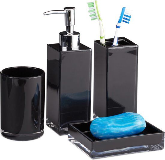 Relaxdays Badkameraccessoires vierdelig