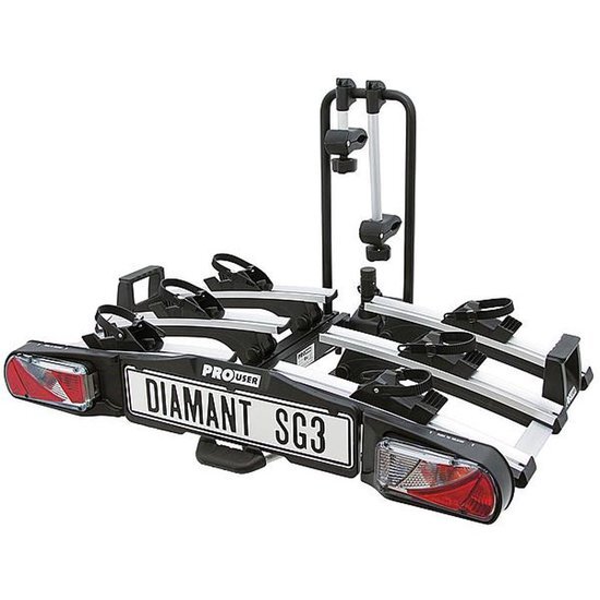Pro-User Diamant SG3 - Fietsendrager voor 3 Fietsen - Trekhaak - Inklapbaar en Kantelbaar - Zwart