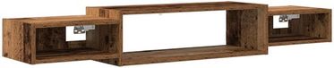 vidaXL Wandgemonteerde tv-kast Muurmontage Oud hout 140 x 28 x 21 cm