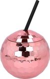 Boland - Beker Discobal met rietje roségoud