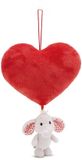 Pluche NICI Pluche Hart Met Olifantknuffel 15 Cm 10 Cm Rood Kinderen
