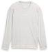 Tom Tailor Denim T-shirt met lange mouwen en logo-print - Maat S - Chalk Grey