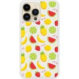 Apple Bedrukt siliconen hoesje compatibel met iPhone 14 Pro Max Fruits tropicaux
