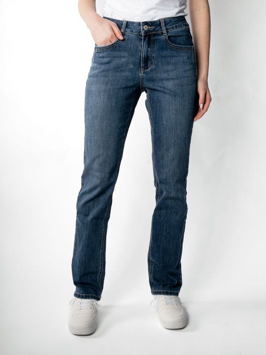Red Button Kate stone used W34 X L32 Vrouwen Denim Katoen Straight Fit High Waist