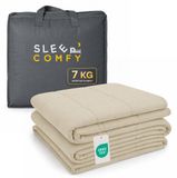 Sleep Comfy Verzwaringsdeken - 7 kg - 150x200cm - Weighted Blanket - Zand