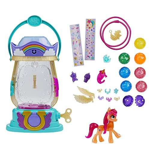 my little pony My Little Pony: A New Generation Movie Sparkle Reveal Lantern Sunny Starscout - Light Up Toy met 25 stuks, verrassingen Multicolor
