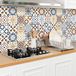 Tegelstickers zelfklevende cementtegels - wanddecoratie sticker tiles voor badkamer en keuken - cementtegels zelfklevend - 10 x 10 cm - 30 stuks