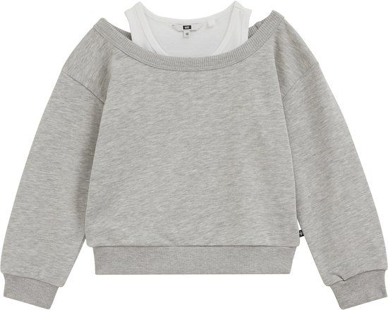 WE Fashion Meisjes oversized sweater met singlet