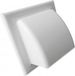 Ventilatieshop Capuchon mural avec volet - Plastique - Blanc - Ø 150mm