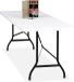 Merkloos Relaxdays Tuintafel, Inklapbaar, 75 x 220 x 68 cm, Kunststof, Wit