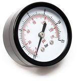 Wiltec Bosta manometer voor drukvaten, manometer axiaal DN8 (1/4") 12,9 mm, 0-12 bar (0-180 PSI), diameter 50 mm