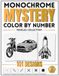 Monochrome Mystery Color by Number Vehicles Collection