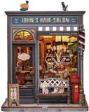 CuteBee John's Hair Salon Modelbouw Houten Puzzel DIY Bouwpakket Volwassenen 210 Onderdelen