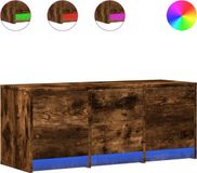 vidaXL Tv-meubel met LED 97x34x40 cm bewerkt hout gerookt eikenkleur