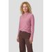 Anytime Mauve Top with Flocked Polka Dot Pattern