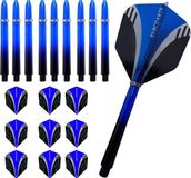 ABC Darts Dart Flights en Darts Shafts Medium - Tribal blauw - 3 sets