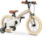 Qplay Miniby Vélo enfant de luxe 14 pouces - Vélo d'apprentissage 3 en 1 - Mocha