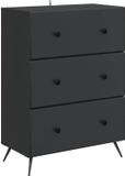 vidaXL Ladekast 66 x 34,5 x 90 cm Bewerkt hout Zwart