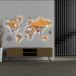 LosokaWood Décoration murale carte du monde avec rétroéclairage LED 3D Wzór XV