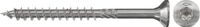 Fischer 100x Power-Fast 6 x 180 Senkkopf roestvrij staal A2 deeldraad binnenvierkant TX - 657409