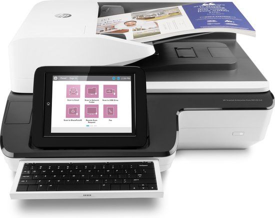 HP Scanjet Enterprise Flow N9120 fn2 - Flatbed-/ADF-scanner - A3 - 600 x 600 DPI - Zwart, Wit