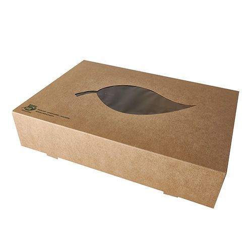 Papstar 87954 - Wegwerpvoedselverpakkingen - Karton - Bruin - 46.4 x 31.3 x 8.0 cm - 10 stuks