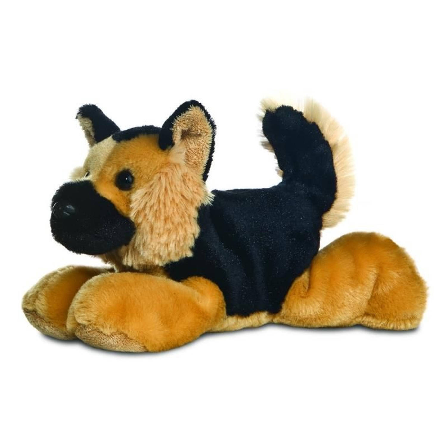 Aurora Knuffel Mini Flopsie Duitse Herder 20,5 Cm Bruin/zwart