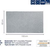 Kela Badmat Maja 100 x 60 cm Polyester Granietgrijs