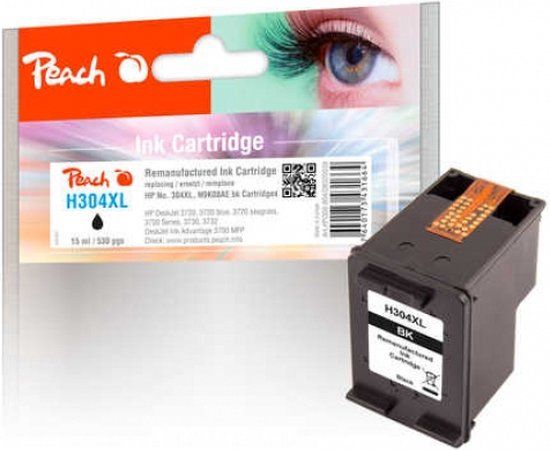 Peach 320039 inktcartridge Compatibel Zwart