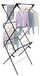Sèche-linge - Étagère à linge pliable - 3 niveaux - Acier inoxydable - 137x43x48 cm - Noir