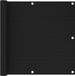 vidaXL Balkonscherm 90x500 cm HDPE zwart