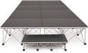 Gear4music 2 m x 4 m Draagbaar Podiumkit, 40 cm Hoogte, Zwart/Aluminium, Aluminium