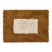 Madam Stoltz tapis de bain en coton 90x60 cm - moutarde/ivoire