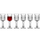 Alessandro likeurglazen Athena Crystal - 6x stuks - glas - 50 ml - borrel glazen - transparant met motief