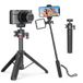 Ulanzi MT-73 perche à selfie trépied de vlog avec support griffe porte-accessoire 54cm pour smartphones et appareils photo