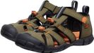 Keen - Seacamp II CNX Kinder Sandalen Dark Olive/Gold Flame - Maat 36