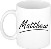 Bellatio Decorations Matthew Naam koffiemok - wit
