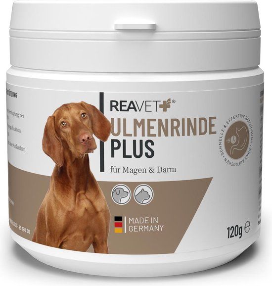 ReaVET - Iepenschors PLUS voor Honden en Katten - 120g - Milde ondersteuning voor maag en darmen
