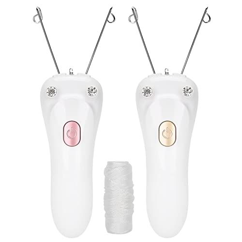 Sonew Elektrische gezichtshaarverwijderaar, USB-oplader voor vrouwen Katoenen draadsnij-epilator, Fysieke Threader Haarverwijderaar voor gebruik van gezicht, arm en been(roze)