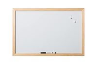 Bi-Office Magneetbord Optimum, whiteboard, droog afwasbaar, frame van grenenhout MDF, 60 x 45 cm