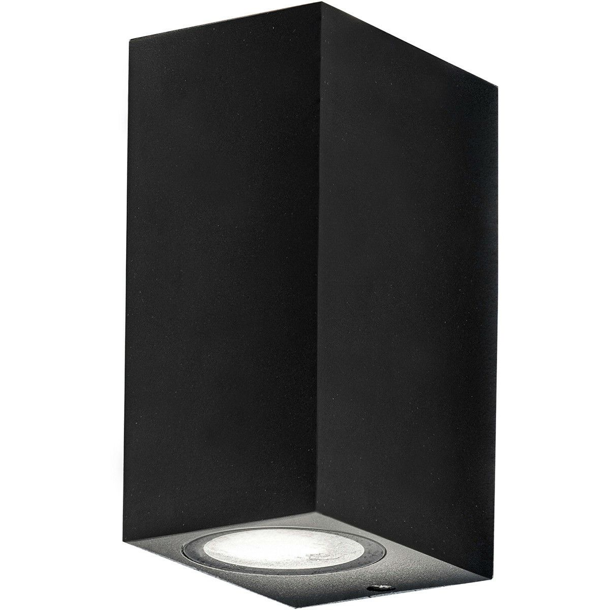 BES LED Buitenlamp - Prixa Hoptron - Up & Down - GU10 - Vierkant - Zwart - Philips CorePro - 4W - 4000K - Dimbaar