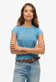 Superdry Indigo Workwear T-shirt met kapmouwen Dames T-shirts