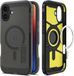 Spigen Tough Armor Hoesje Geschikt voor Apple iPhone 16 | Compatibel met MagSafe | Back Cover Militaire Standaard | Kickstand | Frost Zwart