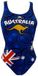 Turbo Australia 2011 Pro Resist Maillot de bain Bleu 9-10 Ans Fille