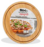 IPEA Ronde snijplank van hout voor pizza, kaas, salami – 28 cm