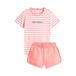 Tommy Hilfiger T-shirt + sweatshort roze/wit