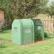 LAVVE Serre De Jardin 1,8 M² Dim. 1,85l X 0,9l X 1,5h M 2 Portes Zippées 4 Fenêtres Enroulables Acier Pe Vert