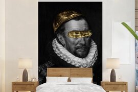 Nr1Wallpaper Behang - Fotobehang Willem van Oranje - Adriaen Thomasz - Zwart - Wit - Breedte 195 cm x hoogte 300 cm